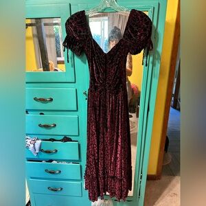 BlackMilk burned velvet heart dress XS